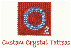 Custom Temporary Tattoos, Custom Crystal Body Tattoo