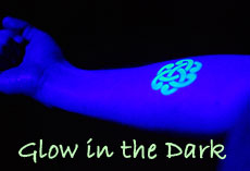 Temporary Glow in the dark Tattoos, Night Club Tattoos, UV Temporary Tattoos
