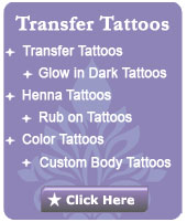 Transfer Tattoos, Temporary Tattoos, Glow in The Dark tattoos, Henna Tattoos, Rub on Transfer Tattoos, Custom Body Tattoos Delhi, Mumbai, Bangalore, India